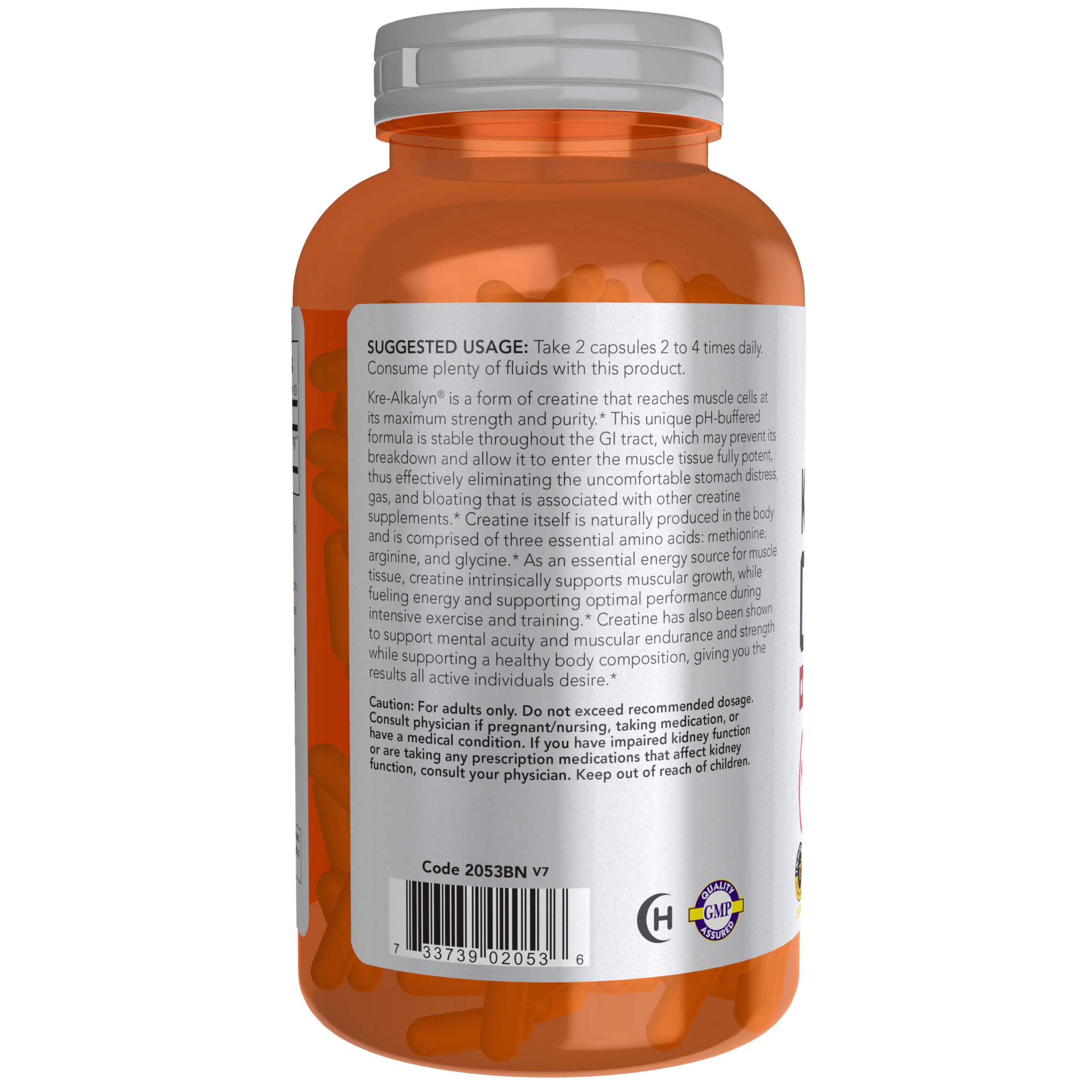 Cápsulas NOW Foods Kre-Alkalyn 750 mg para rendimiento diario