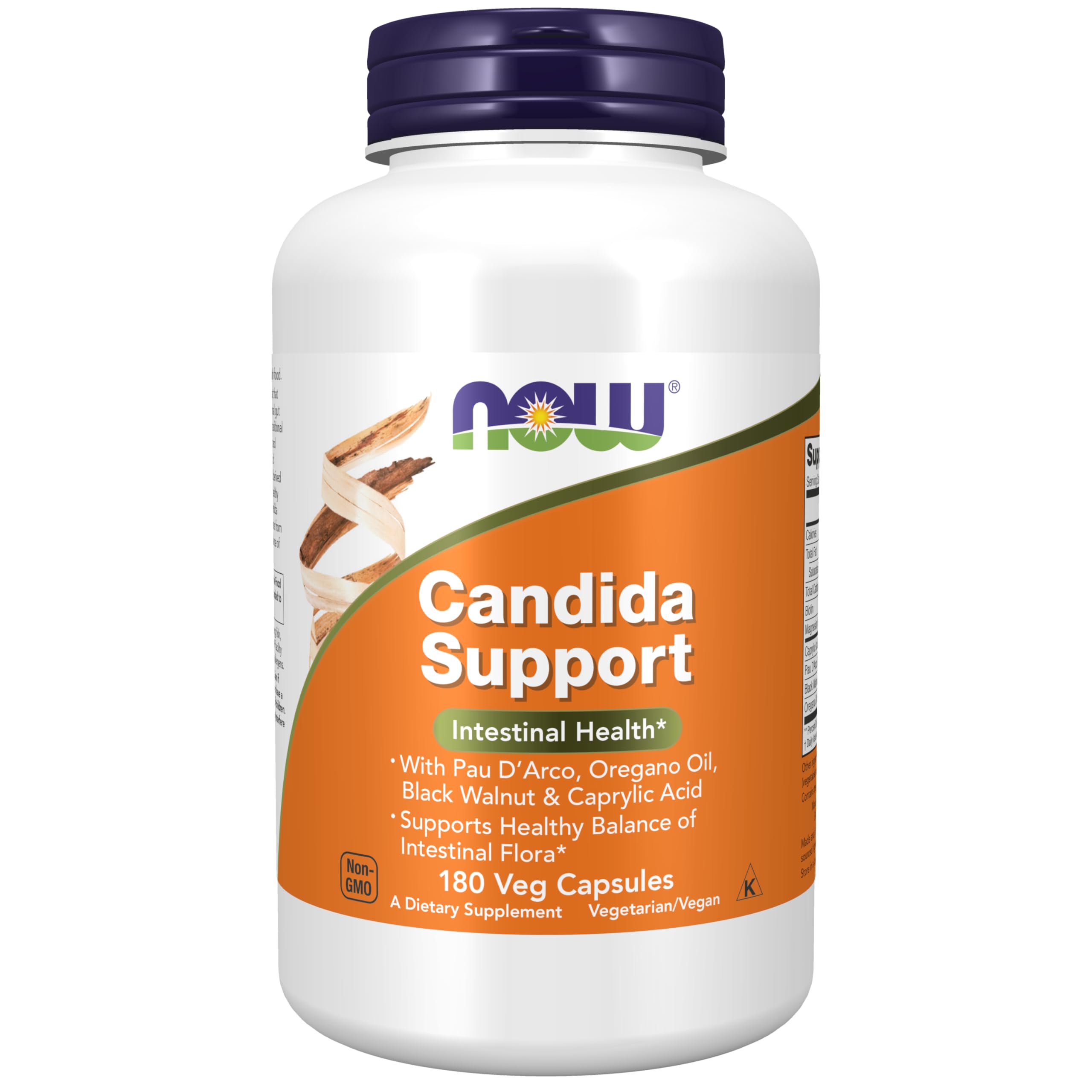 NOW Foods Candida Support con pau d'arco y aceite de orégano para equilibrio intestinal