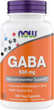 NOW Foods GABA 500 mg, botella, apoyo para relajación diaria
