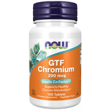 NOW Foods GTF Cromo 200 mcg, botella, apoyo al metabolismo de la glucosa