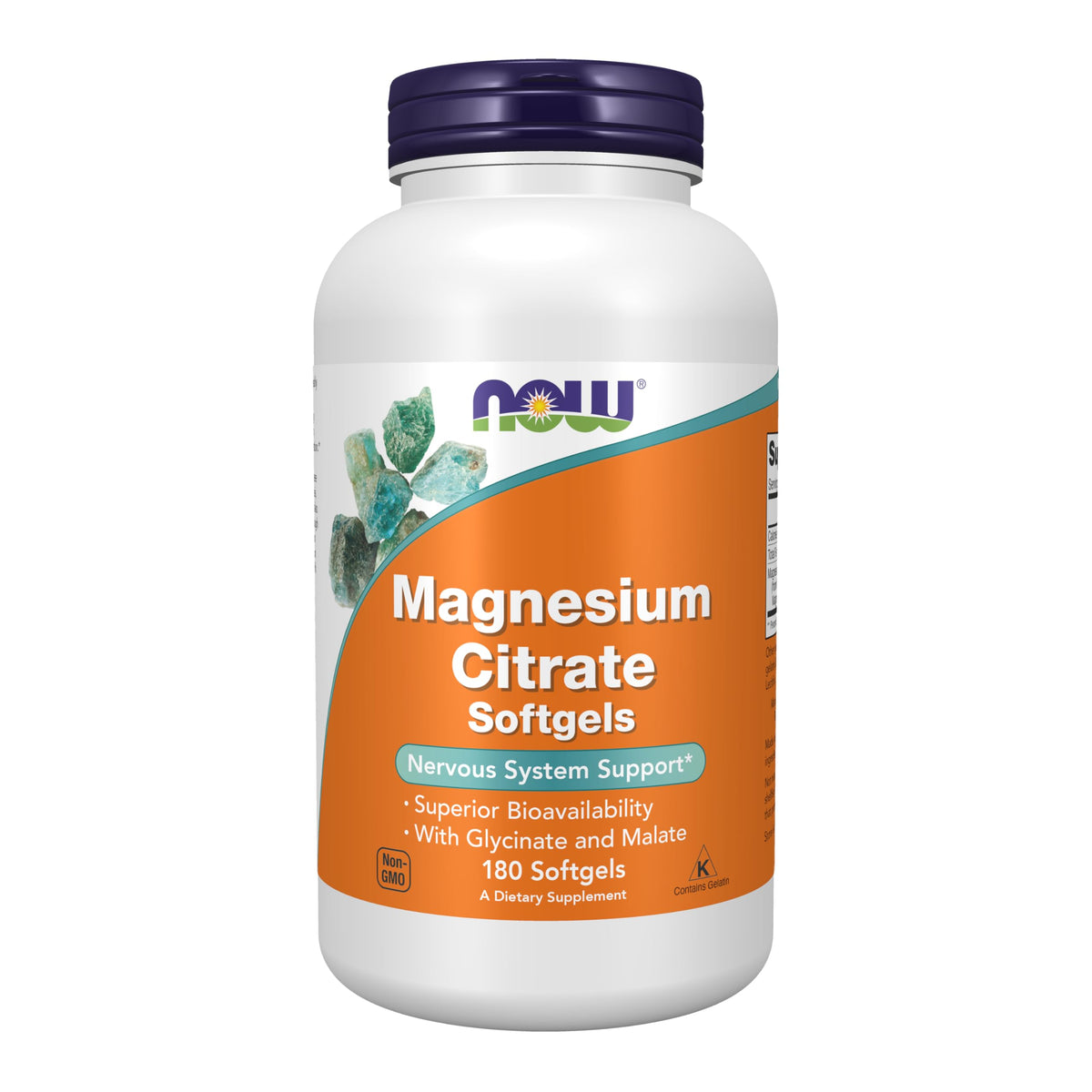 NOW Foods Magnesium Citrate en bote, apoyo potencial al metabolismo y energía diaria