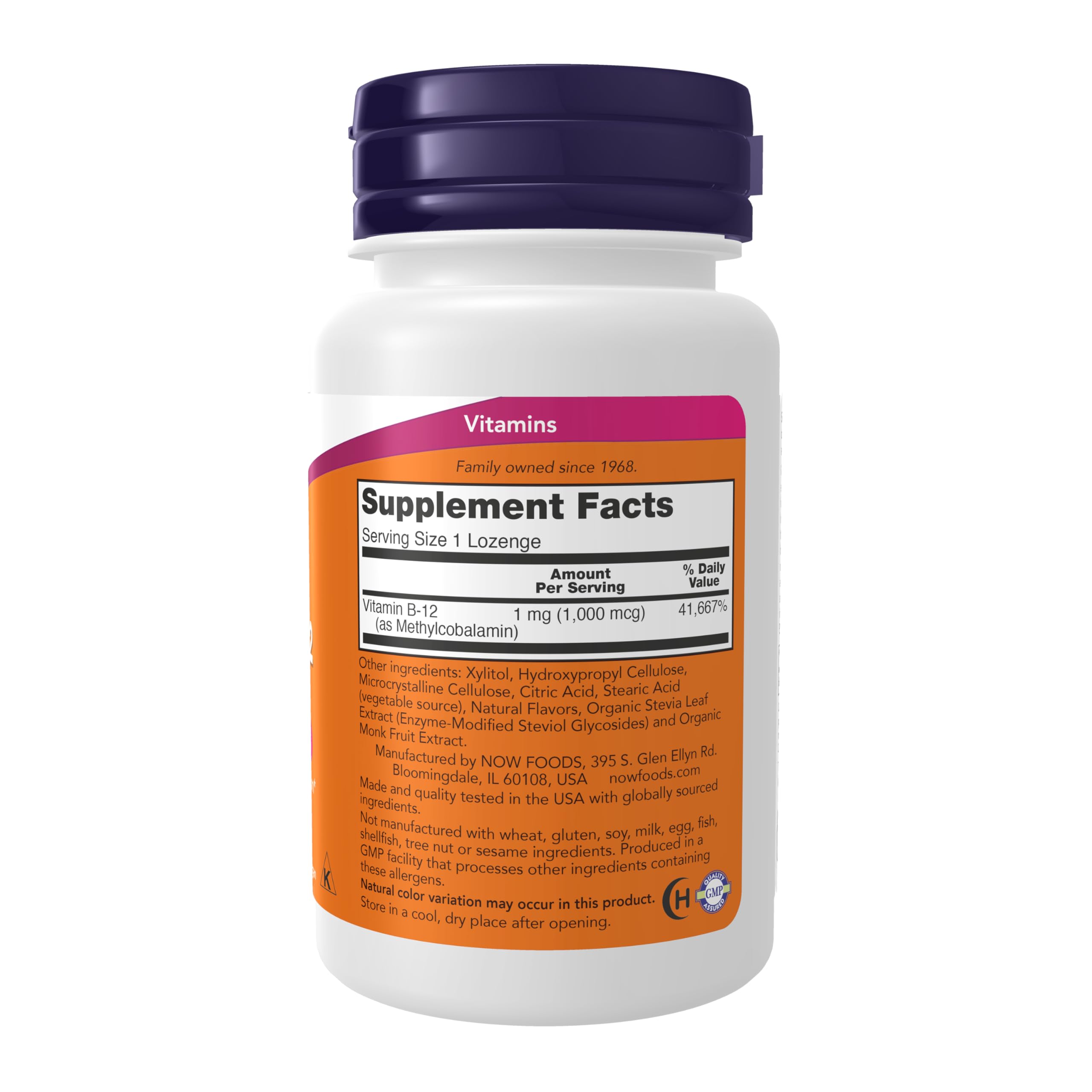 NOW Foods Methyl B-12 1000 mcg, pastillas: formato fácil para la ingesta diaria