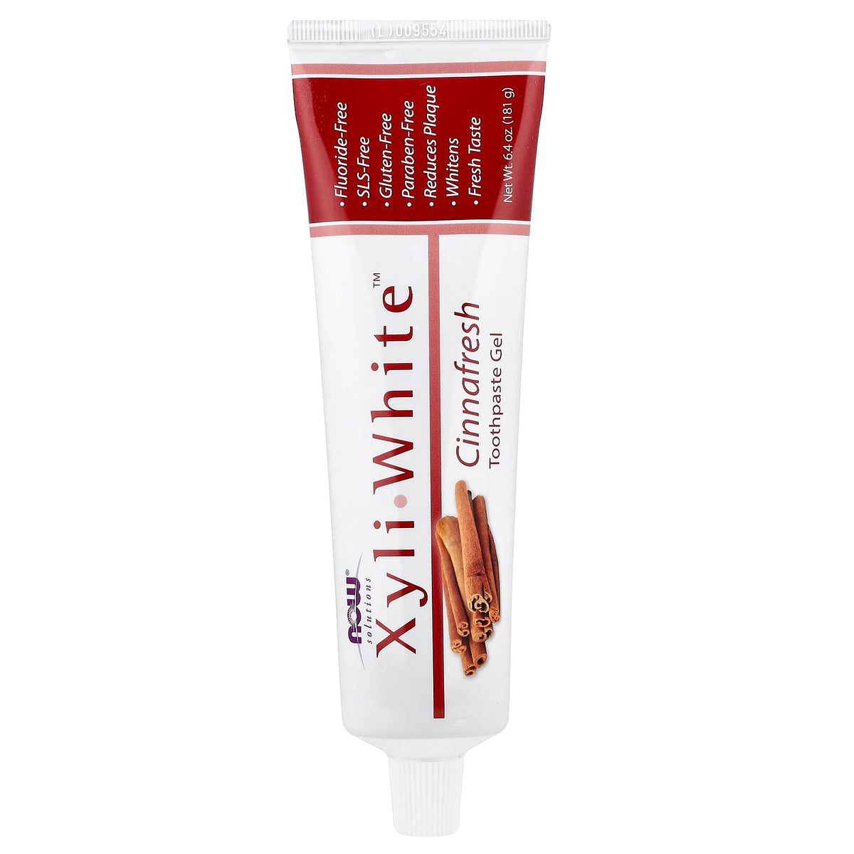 Pasta dental NOW Xyliwhite Cinnafresh en dos tubos, práctica para la familia.