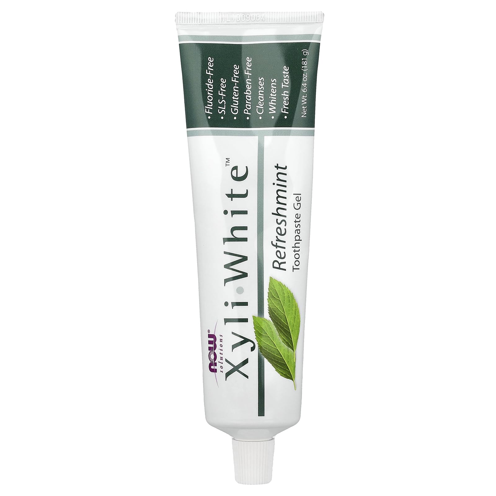 NOW Xyliwhite Refreshmint pack de 4 envases para cuidado bucal suave sin SLS.
