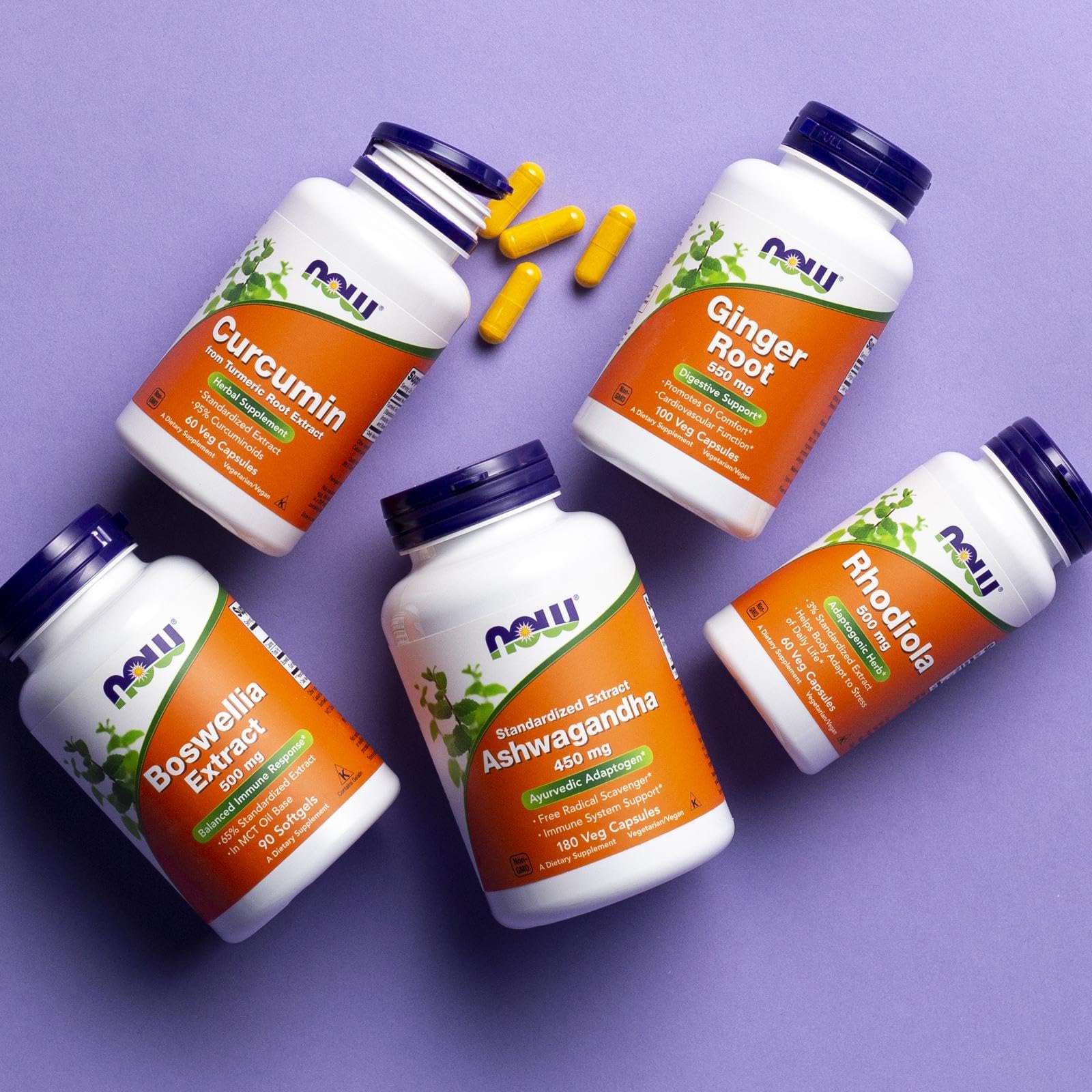 NOW Foods Ashwagandha sin gluten para personas sensibles.