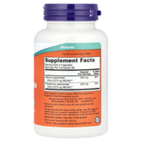 NOW Foods Cápsulas de hidroxiapatita de calcio, etiqueta cercana para consulta de ingredientes y beneficios.