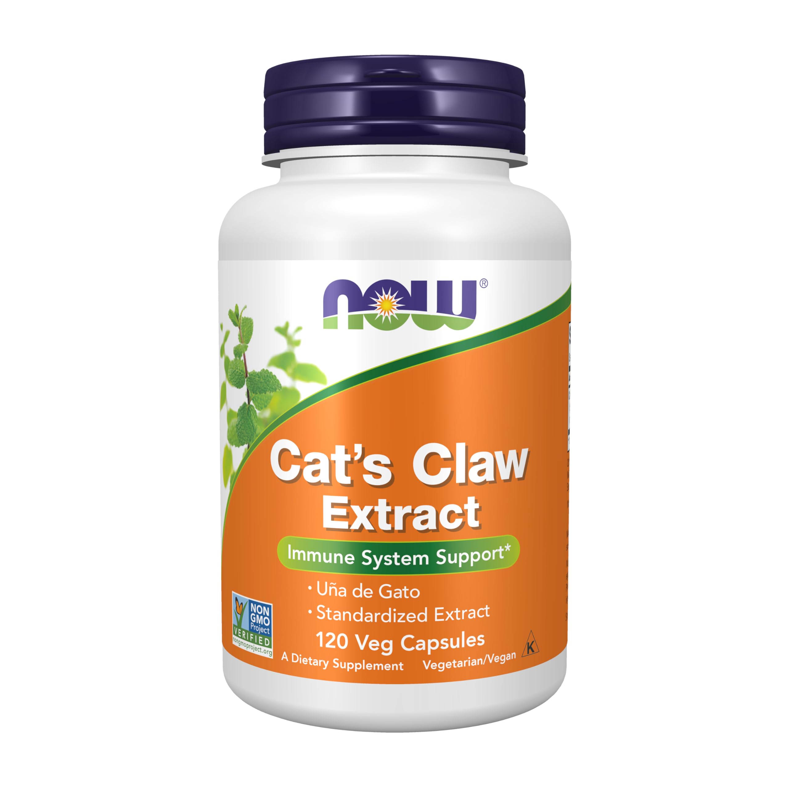 NOW Foods Cat Claw frenta de botella, identificación clara para consumo diario