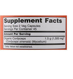 Embalaje exterior que protege las cápsulas NOW Foods Cordyceps 750 mg
