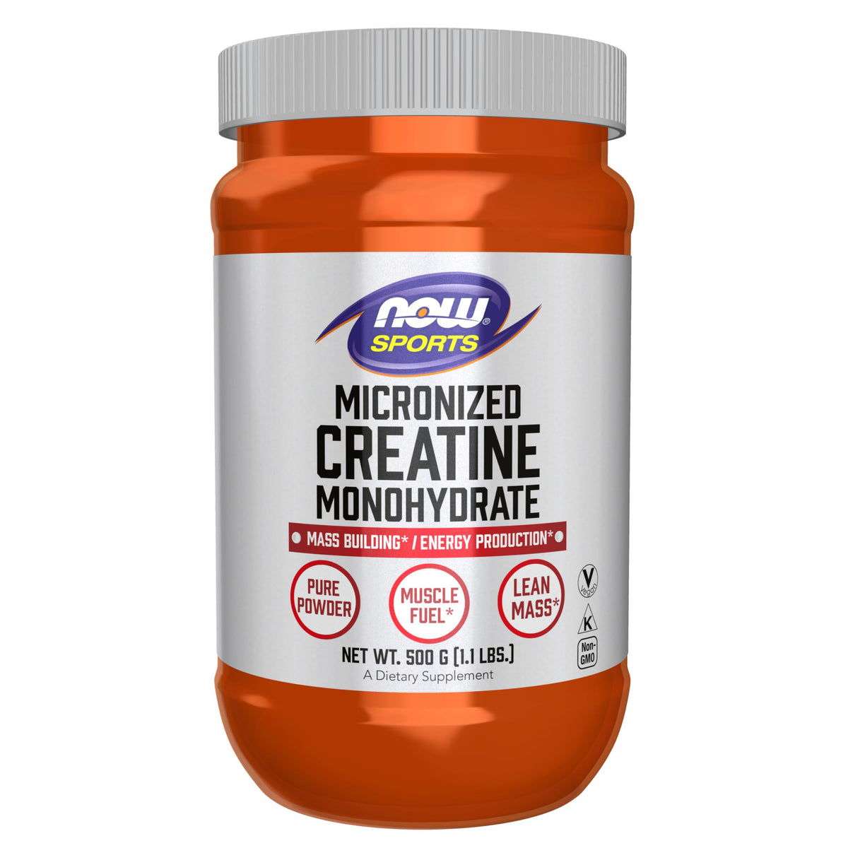 NOW Foods Creatina Micronizada en bote de 500 g para energía sostenida