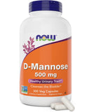 NOW Foods D-Mannose 500 mg cápsulas vegetarianas para apoyo al tracto urinario