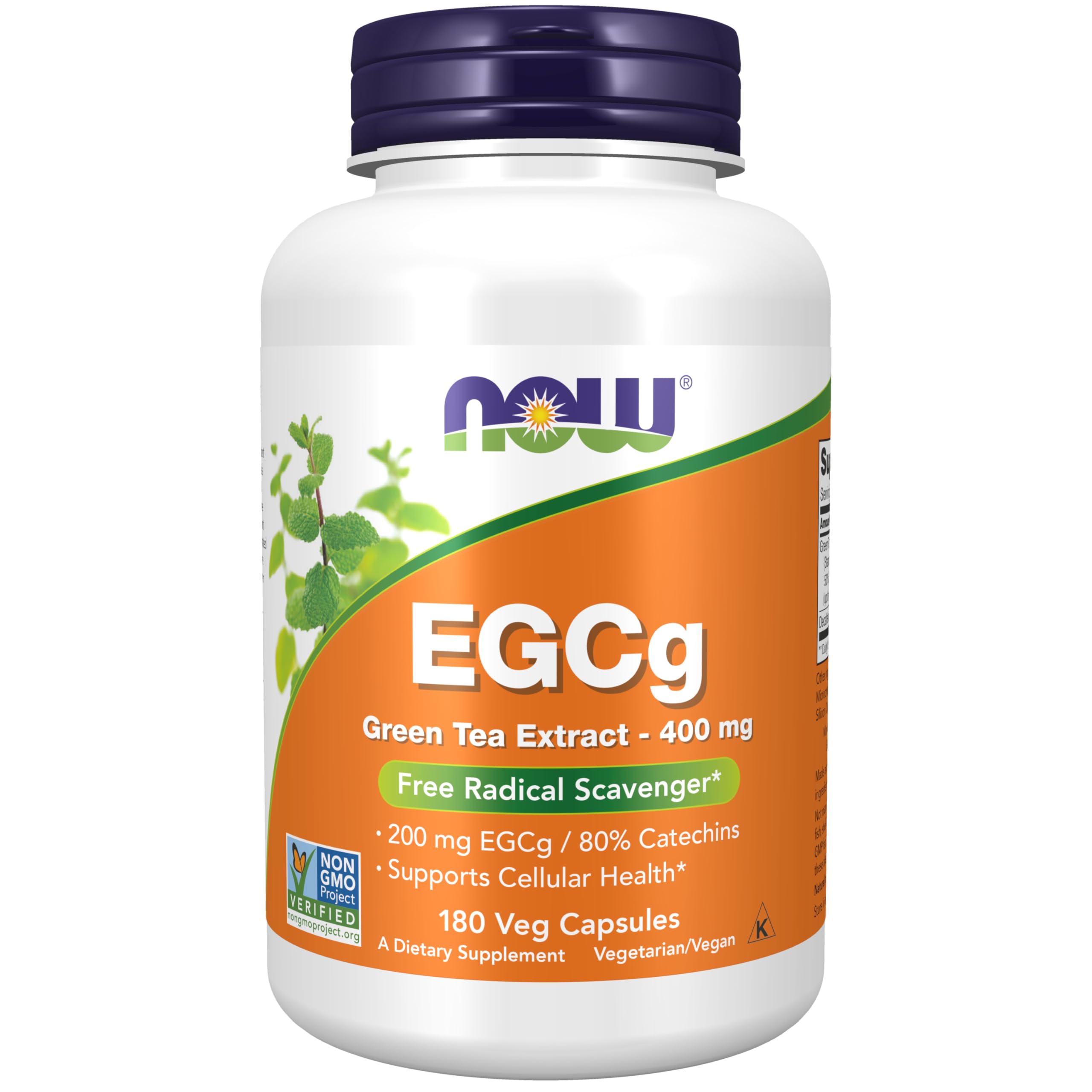 NOW Foods EGCg bote de cápsulas de té verde para uso diario, aporte antioxidante