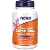 NOW Foods Extracto de semilla de uva cápsulas 500 mg para protección antioxidante diaria