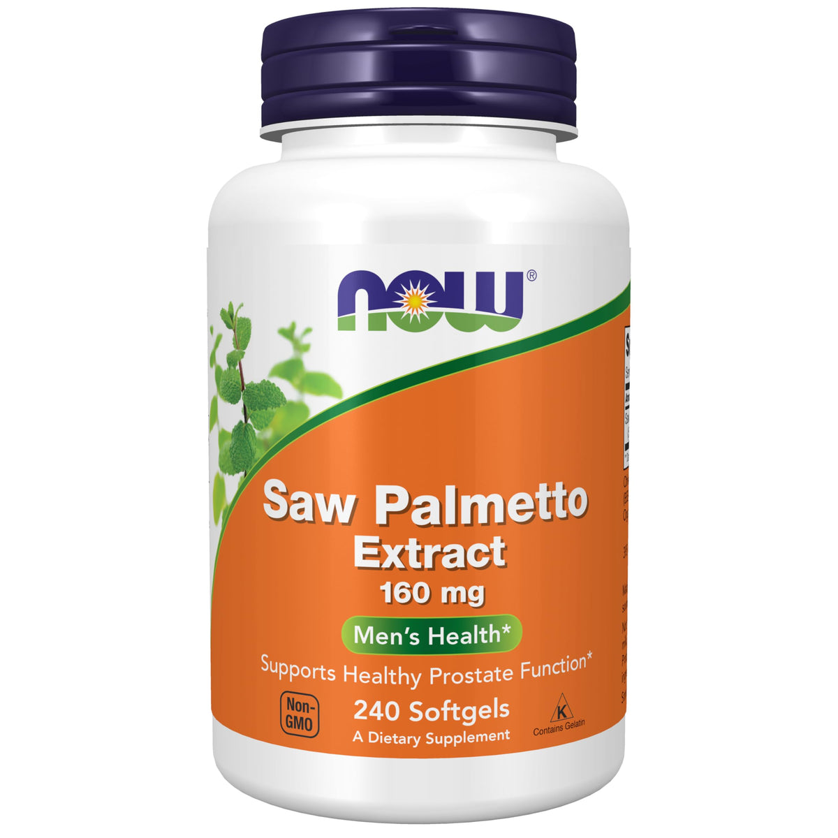 NOW Foods Saw Palmetto Extracto 160 mg, botella, posible apoyo diario