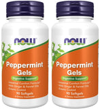 NOW Foods geles de menta en frasco, posible apoyo digestivo.