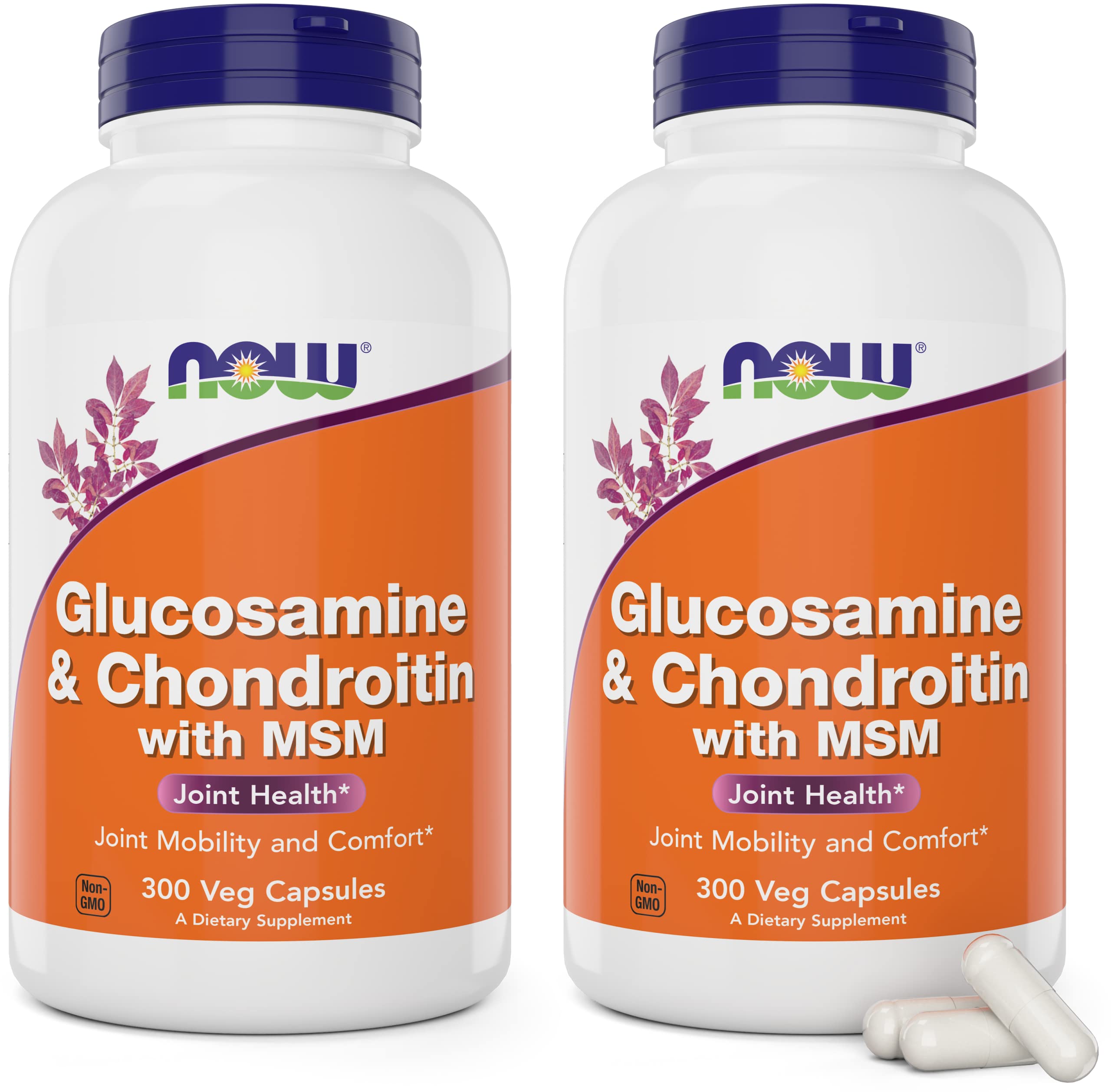 NOW Foods Glucosamina y Condroitina con MSM, cápsulas frente: apoyo diario a la movilidad