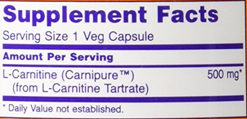 Now Foods L-Carnitina 500 mg, fabricado en EE. UU., opción vegetariana de consumo diario.