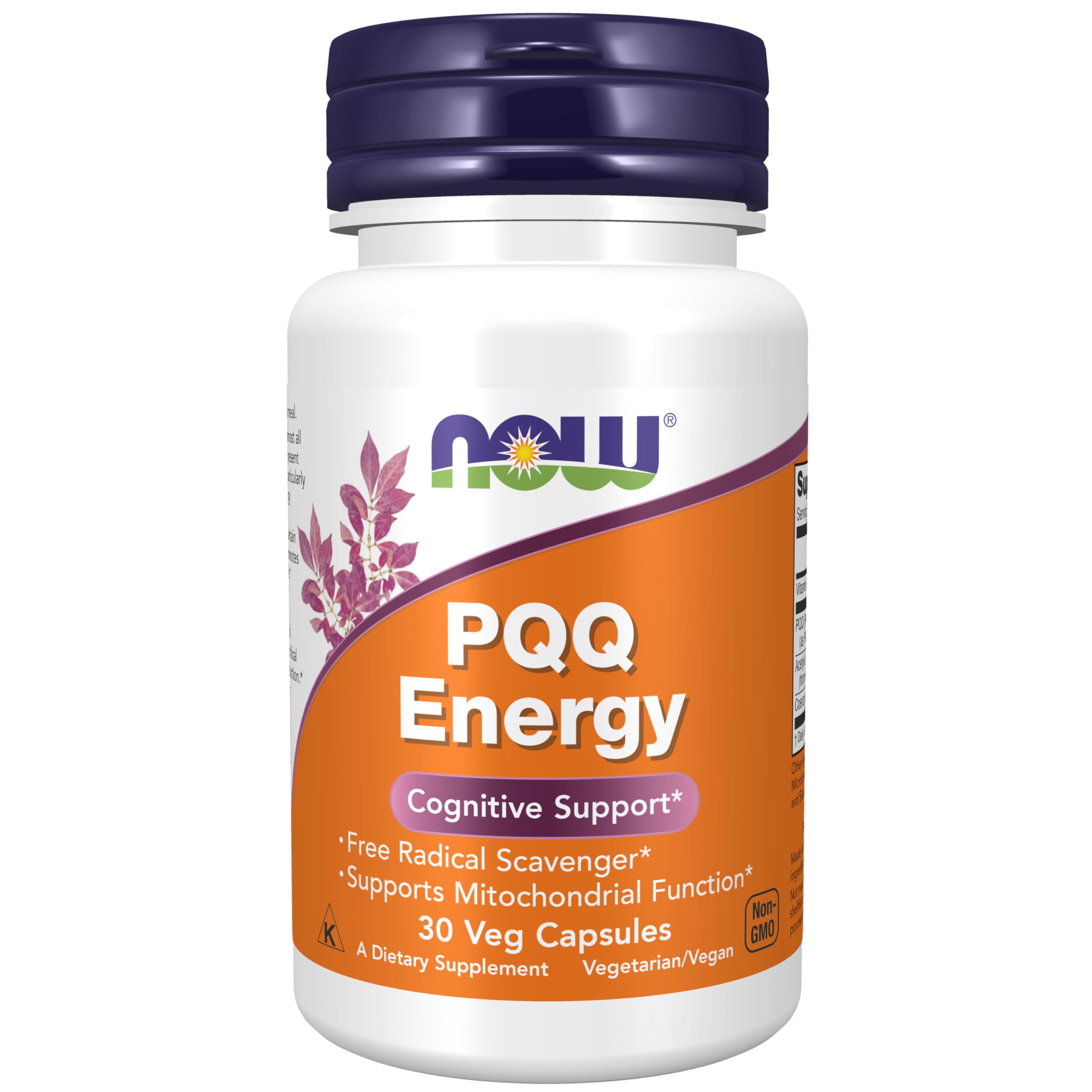 NOW Foods PQQ Energy – botella de cápsulas vegetales para posible energía mitocondrial
