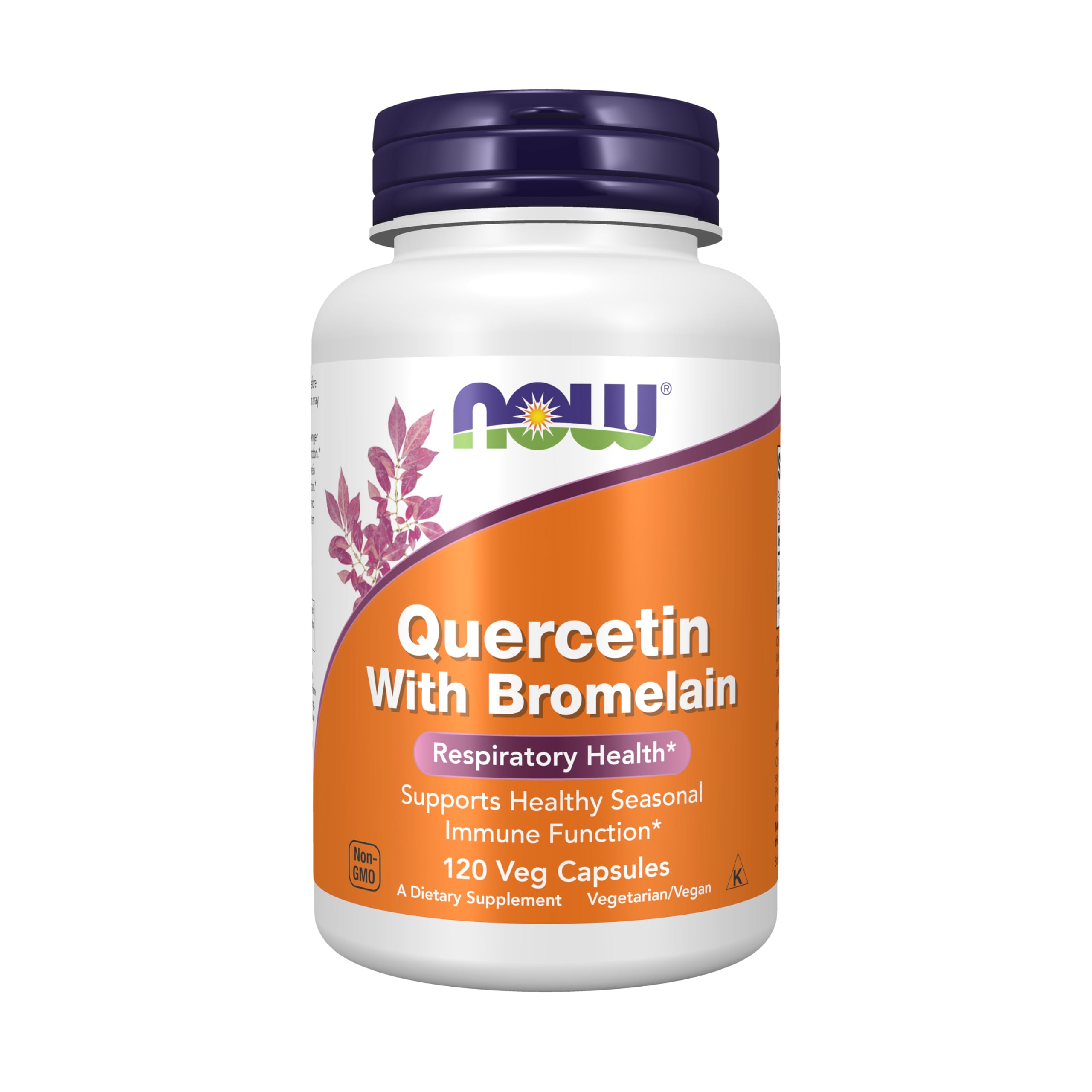NOW Foods Quercetina con Bromelina, envase, apoya la respuesta inmunitaria natural.