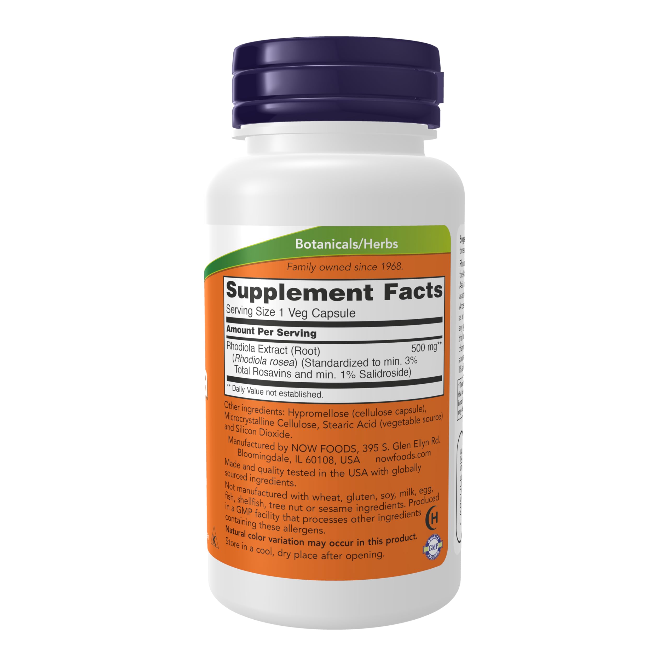 NOW Foods Rhodiola Rosea: toma diaria, ayuda posible a la concentración en tareas.