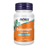 NOW Foods Selenio: botella con tabletas para uso diario.