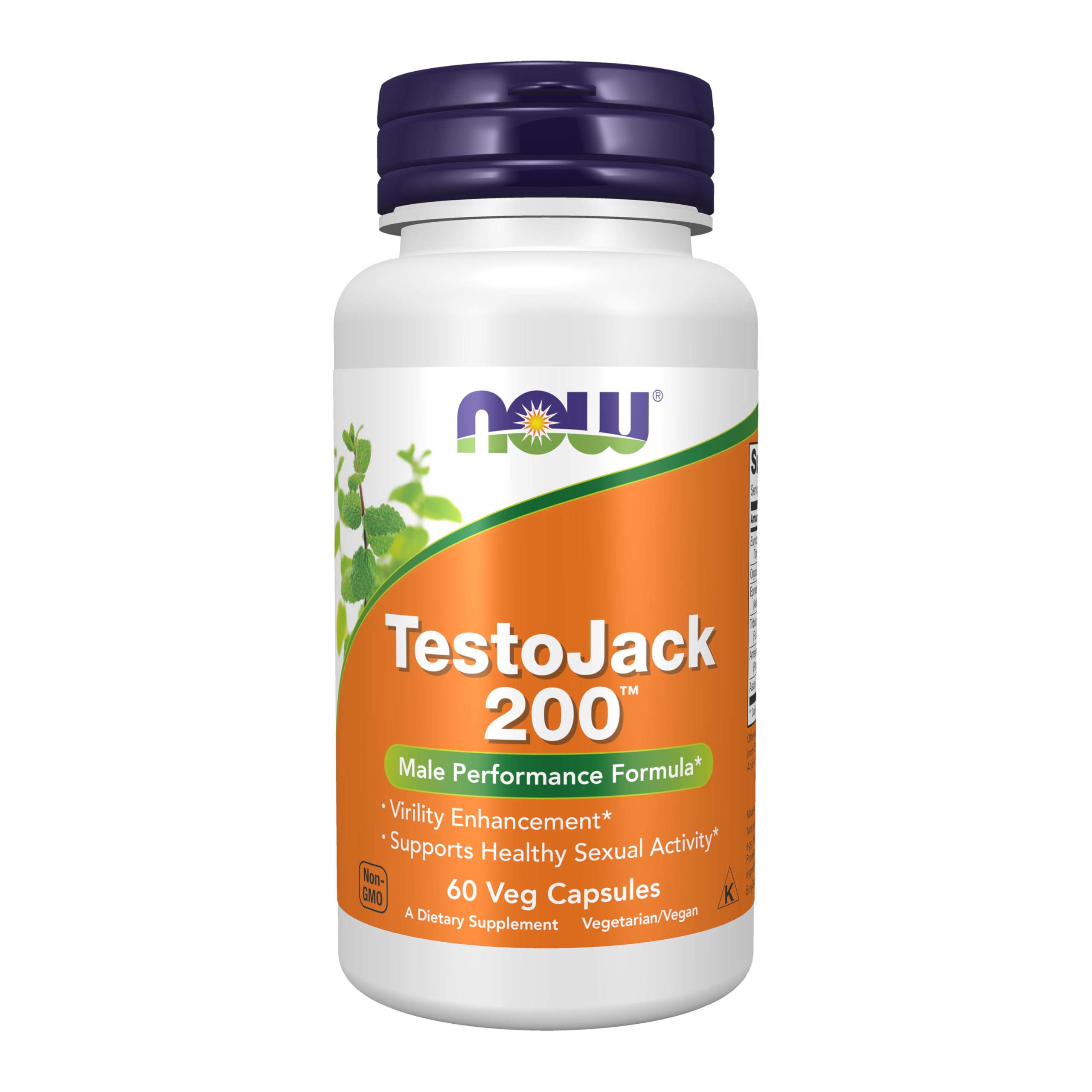 NOW Foods TestoJack 200: botella de cápsulas para vitalidad diaria
