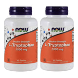 NOW Foods L-triptofano 1000 mg, envase de 60 tabletas, posible apoyo al bienestar diario.