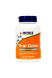 NOW Foods True Calm Amino Relajante: botella frontal para relajación diaria.