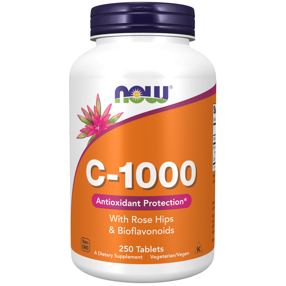 NOW Foods Vitamina C-1000: etiqueta, antioxidante diario para bienestar general.