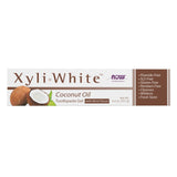 NOW Foods XyliWhite gel dental en empaque, limpieza suave diaria.
