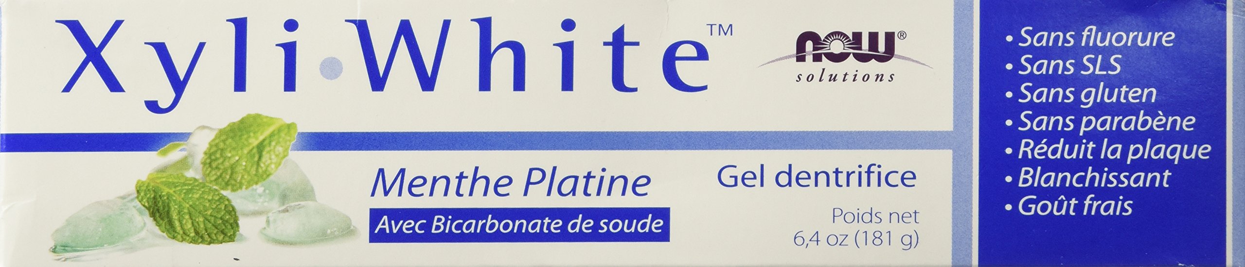 NOW Foods XyliWhite: xilitol como ingrediente clave para dientes sanos.
