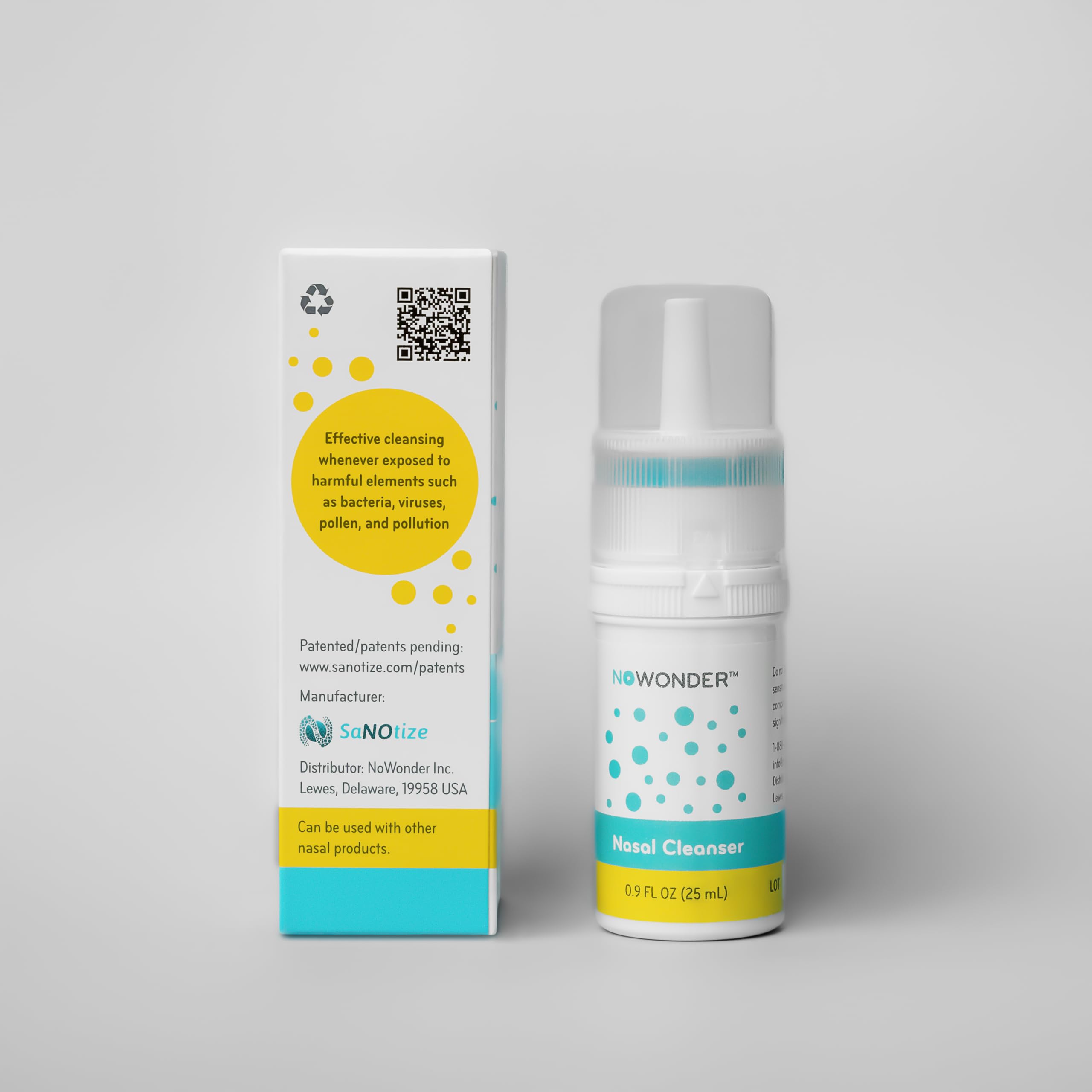 NoWonder Nasal Cleanser presenta un envase práctico para uso diario y viaje