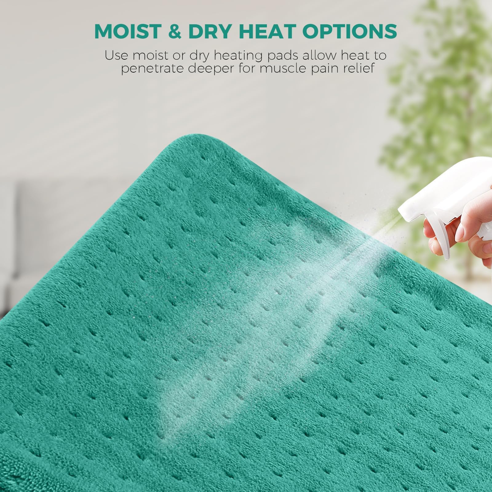 NOWWISH almohadilla eléctrica para hombros y espalda ofrece calor constante para relajación.