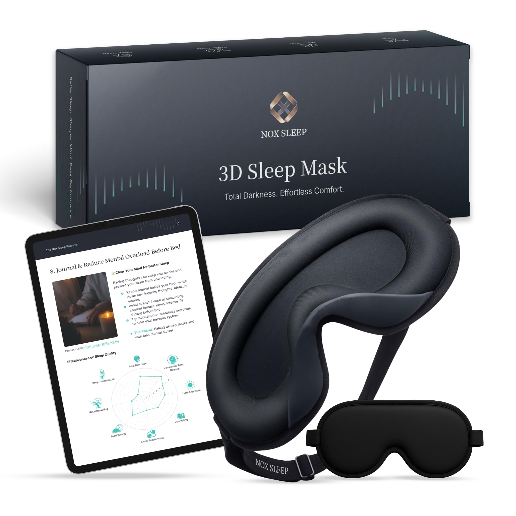 Nox Sleep máscara 3D oscura para dormir profundamente