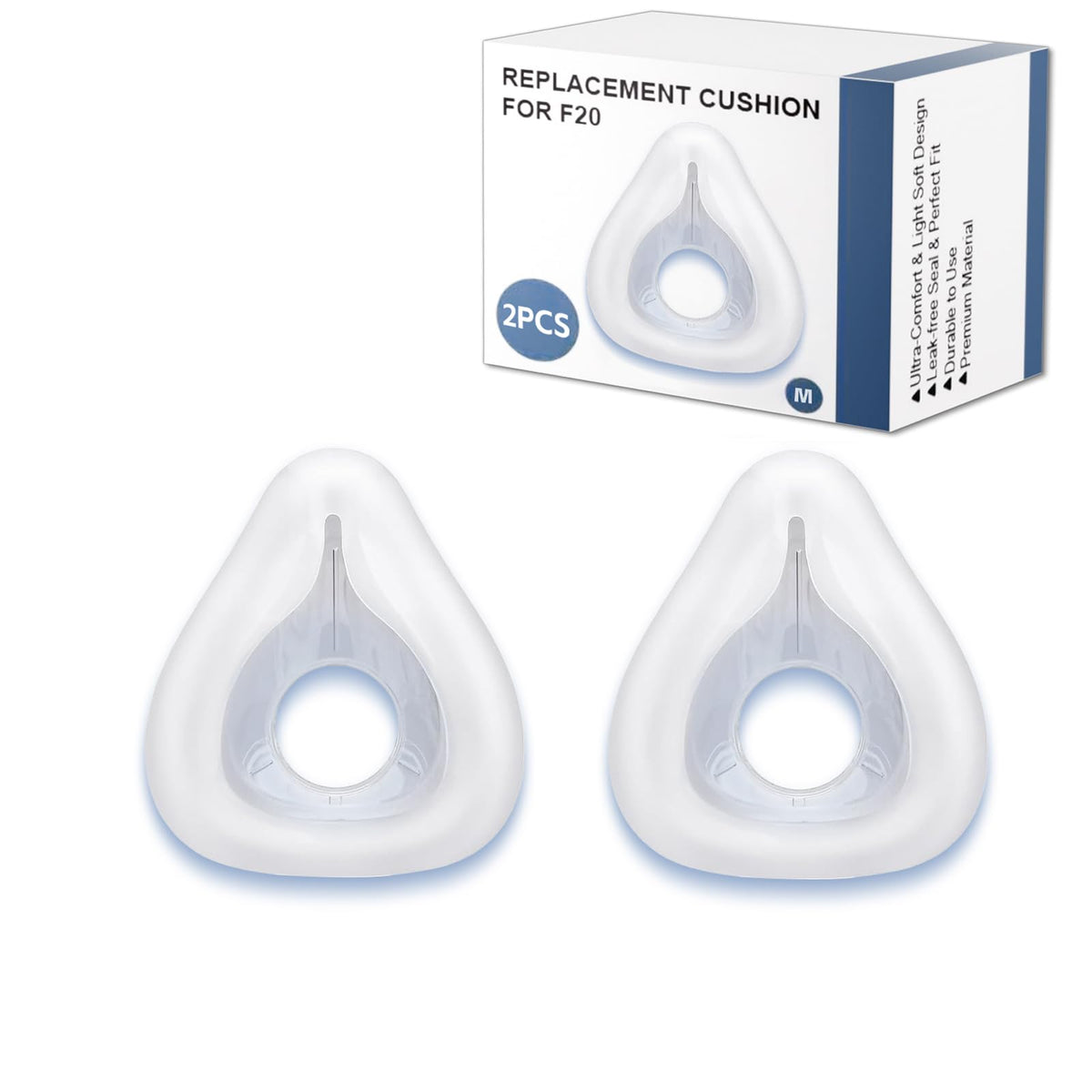 Almohadilla de repuesto NQIAO para ResMed AirFit F20 media, confort suave toda la noche