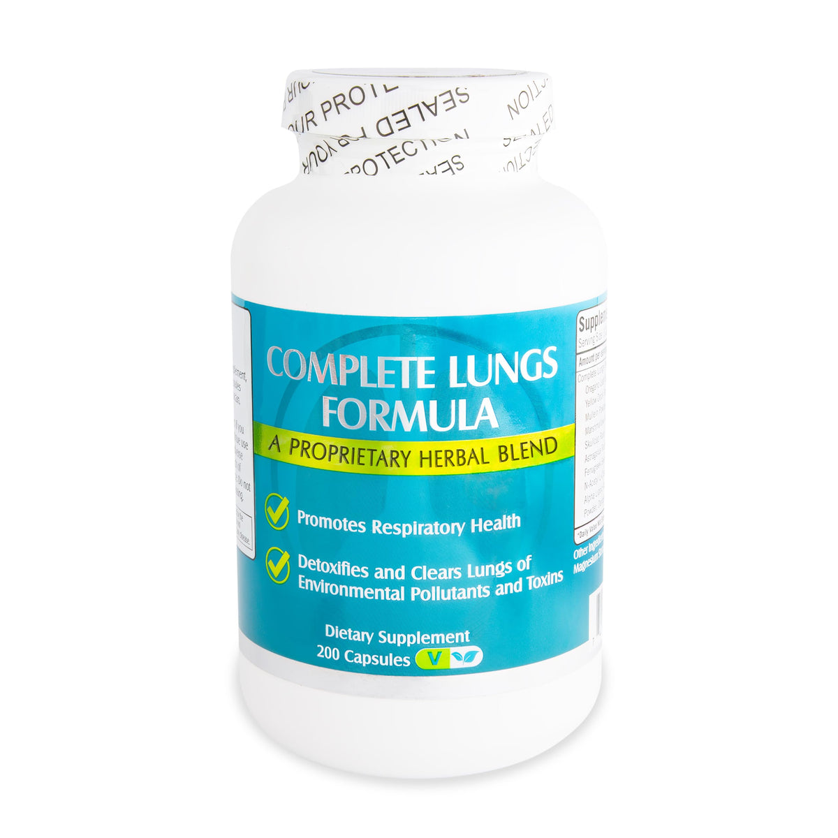 Nu-Health Fórmula Pulmones Completos, botella, apoyo respiratorio diario