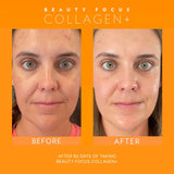 Nu Skin Beauty Focus Collagen+ sabor a fresa para una experiencia agradable durante la hidratación.