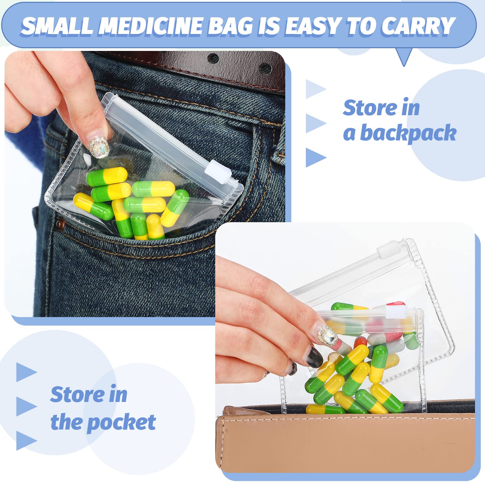 Bolsas mini de Nuanchu, tamaño compacto para caber en bolsillos.