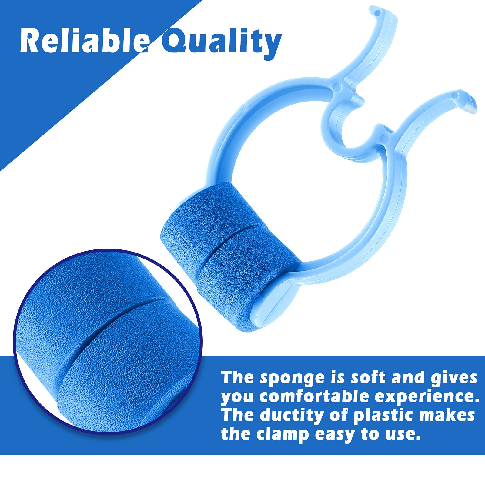 Nuanchu clip nasal azul, compacto para viajes y piscina