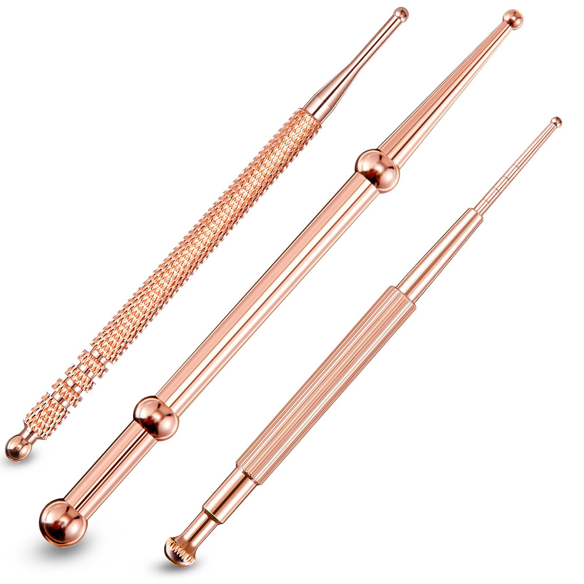 Conjunto Nuanchu tres piezas para masaje facial y relajación.