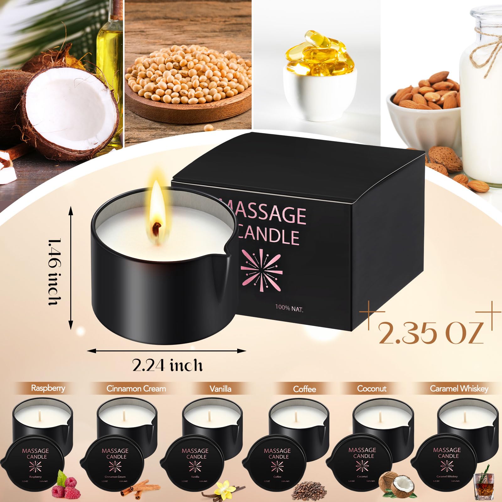 Vela Nuanchu café, aroma reconfortante para sesión de spa en casa.