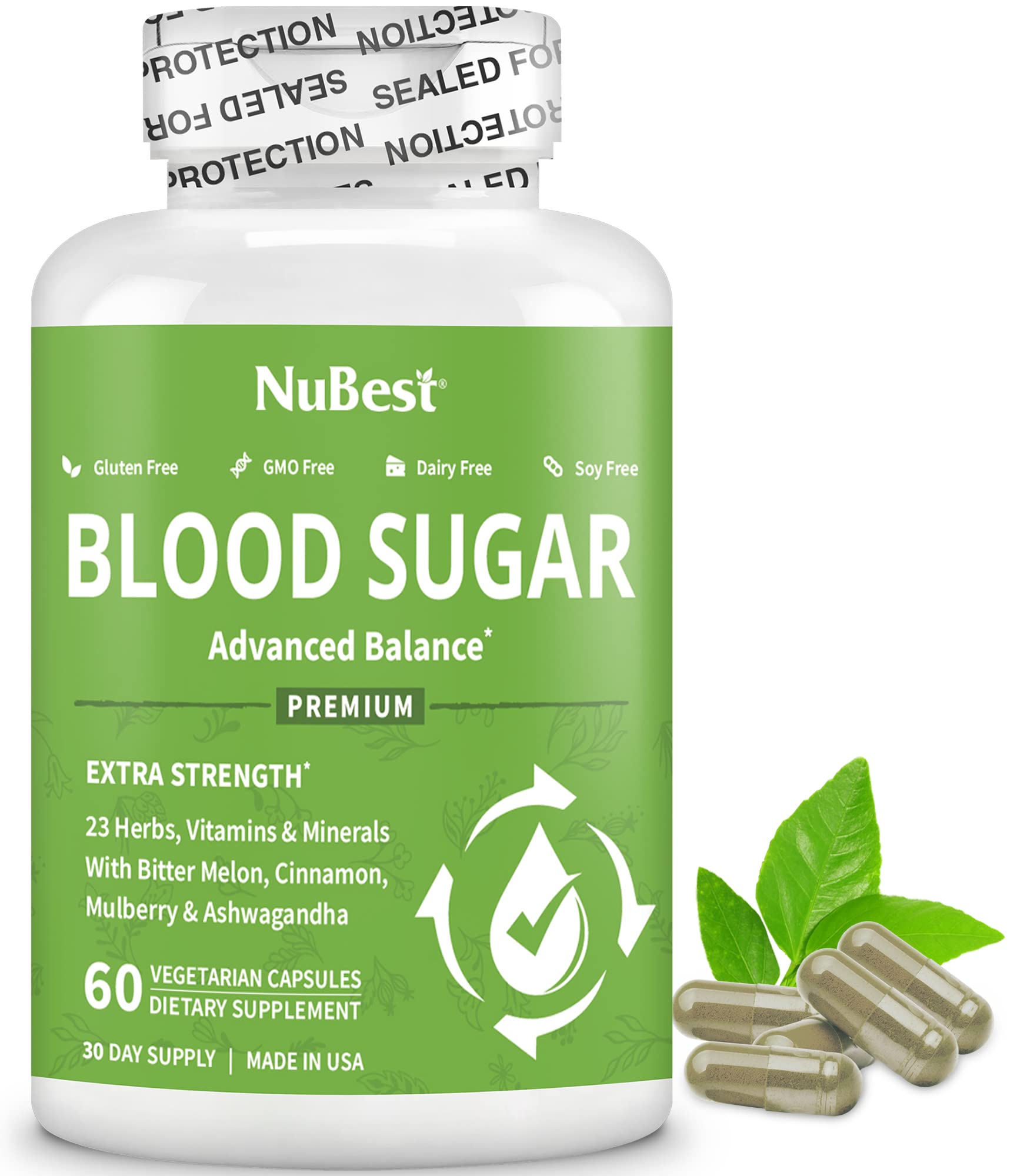 NuBest azúcar en sangre, botella mostrando equilibrio para el día a día