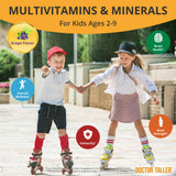 NuBest Doctor Taller Kids: caja frontal de 90 tabletas masticables de sabor uva que apoyan crecimiento.