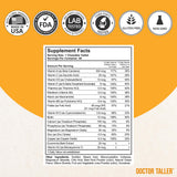 NuBest Doctor Taller Kids: tabletas masticables en mano muestran tamaño y textura fáciles de masticar.