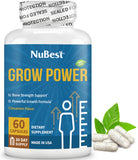 NuBest Grow Power: cápsulas en botella para apoyar huesos fuertes y crecimiento saludable.