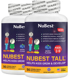 NuBest Tall Kids, botella con tabletas sabor frambuesa para apoyo nutricional diario.