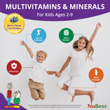 NuBest Tall Kids, tabletas sabor frambuesa masticables para niños activos.