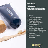 Pasta Nudge con sabor naranja para una experiencia de cepillado más agradable.