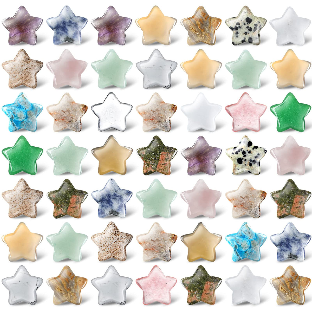 Nuenen cristales-estrella de 0,8 pulgadas para joyería y meditación