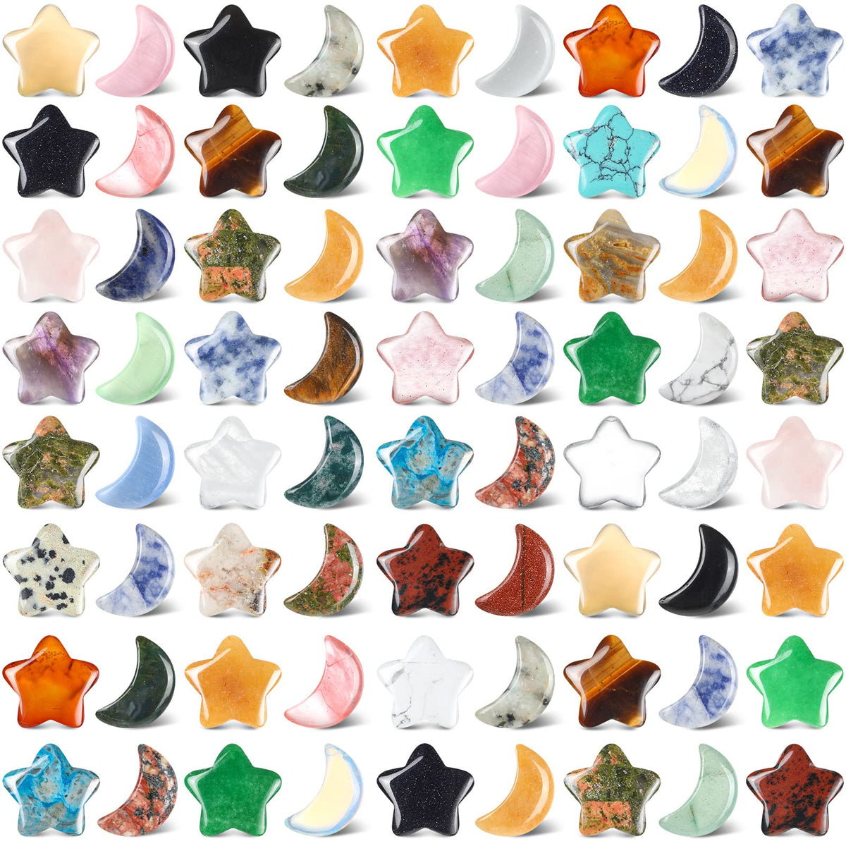 Piedras estrella de Nuenen, pulidas, ideales para meditar y equilibrar.