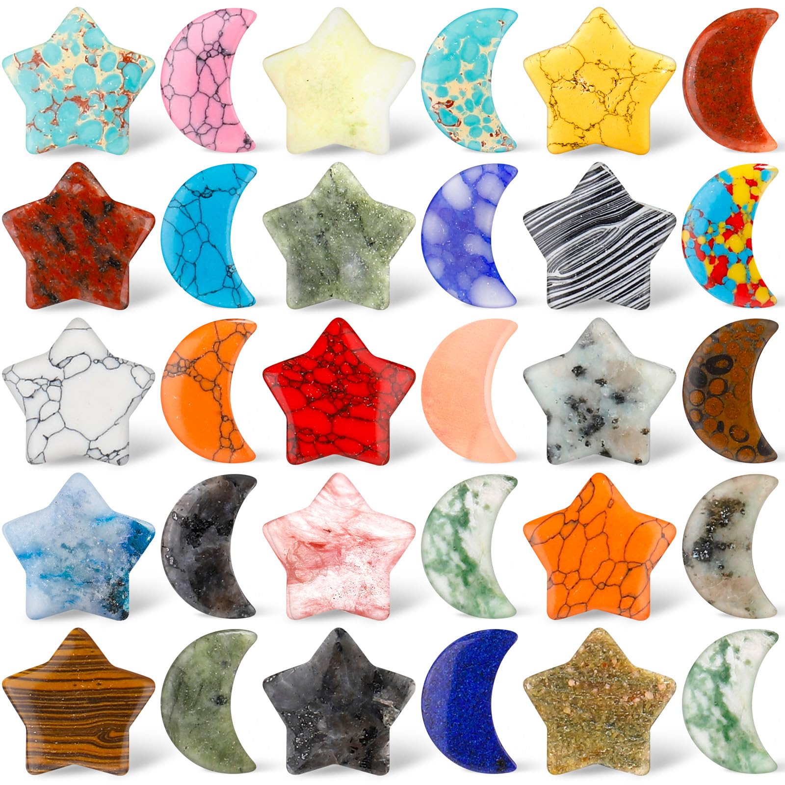 Piedras luna-estrella de Nuenen para meditación y equilibrio emocional diario.